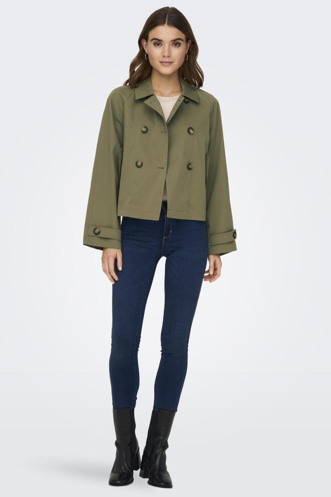 ONLAPRIL SHORT TRENCHCOAT OTW NOOS 15274982 ALOE